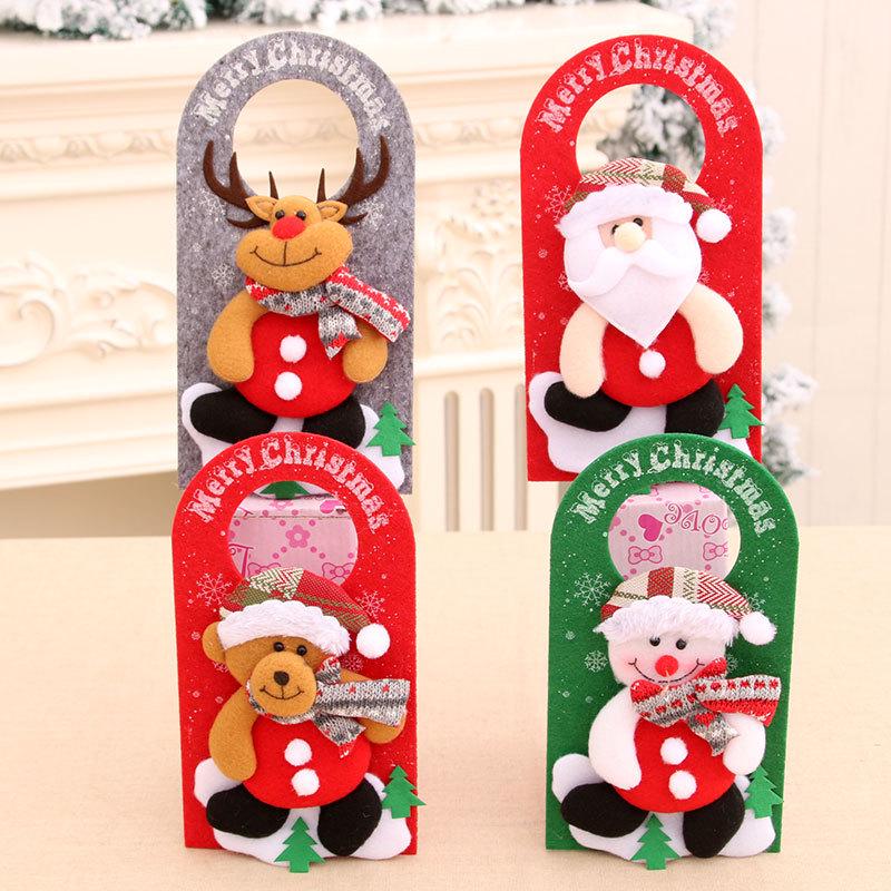 Festive Non-Woven Cartoon Christmas Door & Window Ornament