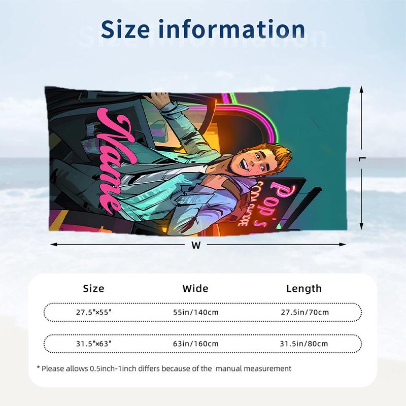 Archie Comics Custom Name Printed Beach Towel Personalized Soft Towel For Swimming Beach Travel