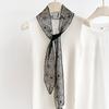 16Sheets Cute Thin Women Narrow Long Scarf Embroidered Flower 135cm Ribbon Waistband Elegant Y2k Female Headscarf Summer