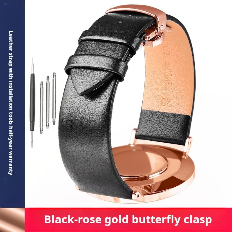 Thin Leather Strap 12 14 15mm 16mm 18mm 19mm 20mm 22mm For Tissot Longines Casio Watch Band Men Women Brown Blue White Bracelet