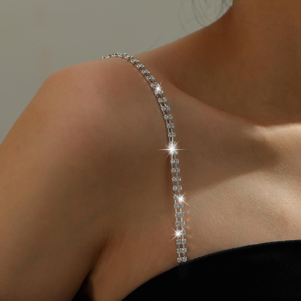 Adjustable Rhinestone Thin Bra Strap Butterfly Heart Crown Pendant Replacement Shoulder Strap Women Wedding Party Dress Accessory