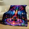 Chakra Meditation Tree Blanket bedroom Blanket for Livingroom Couch lunch break Soft throw for Friend's festival Gift