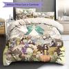 Natsume'sbook Pattern Bedding Quilt Set Quilt Cover Pillowcase Home Decoration Birthday Gift (1 * Duvet Cover + 2 * Pillowcase, Without Core)