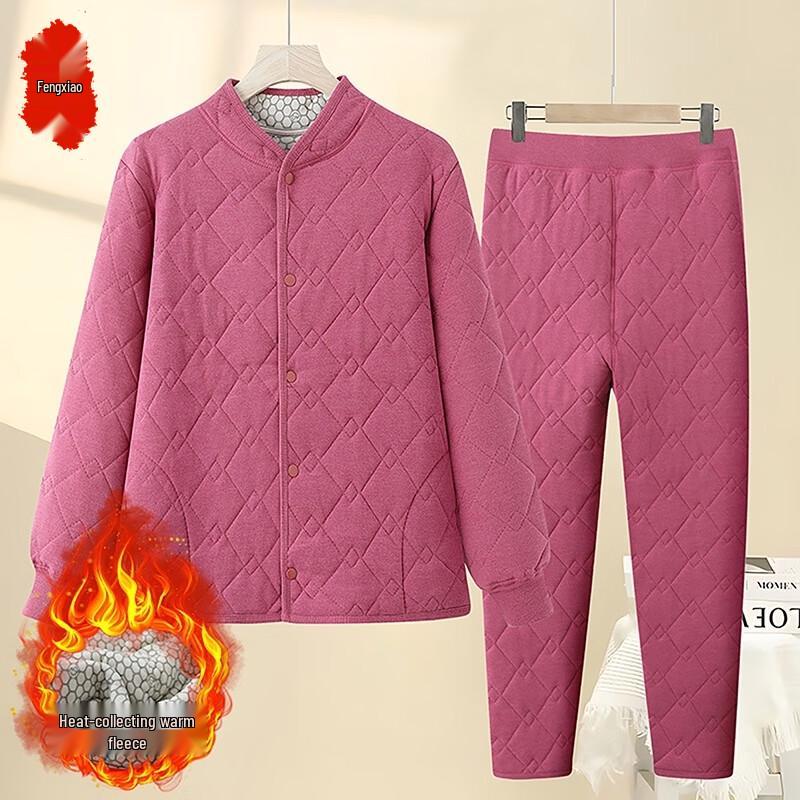 Elderly Women's Padded Winter Two-Piece Set