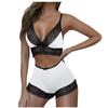 Women Bra Color Suit Lace Edge Shorts Suit No Rims Underwears