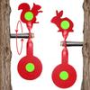Thick Bidirectional Rotating Targets, 360-Degree Rotating Steel Targets Outdoor Catapults Practice Aiming Targets
