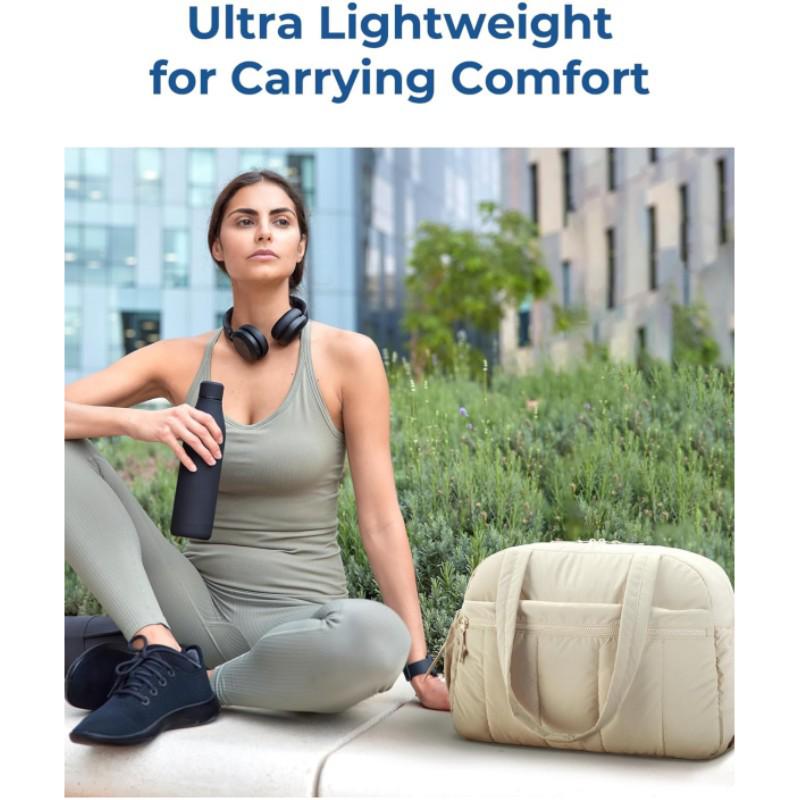 Large Capacity Duffel Bag with Trolley Sleeve, Shoe Compartment, Toiletry Bag & Shoulder Strap for Travel and Sports.