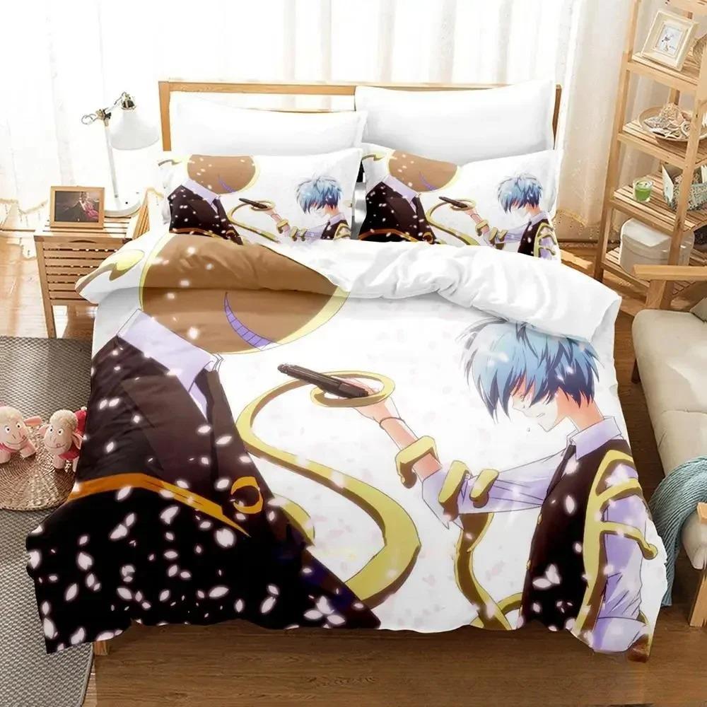 

3D Мультяшный Набор Постельного Белья Класс Убийц Коро-сенсей Мальчики Девочки Полуторный Двуспальный Королевский Размер Пододеяльник Наволочка Кровать мальчики Взрослый 70x133cm 2pcs
