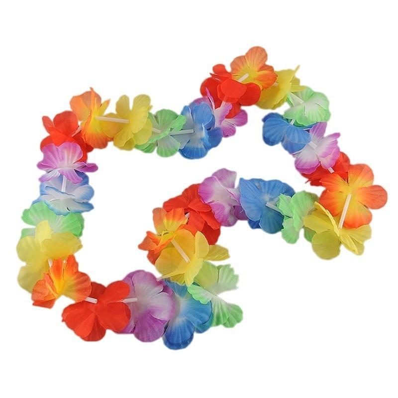 10 ks havajských tropických plážových motivů s květinami lei lei, girlandy s náhrdelníkem a girlandou z květin luau.