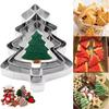 3PCS Christmas Tree Cookie Cutter Set Stainless Steel Biscuit Mold for Baking Cake Dough Pastry Holiday Baking Tools Gift Idea