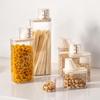 Transparent Sealed Food Storage Jar with Measuring Cup