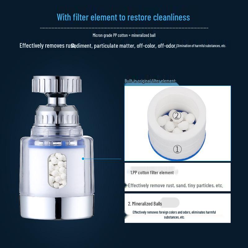 Household Kitchen Faucet Water Purifier and Anti-Splash Nozzle Extender