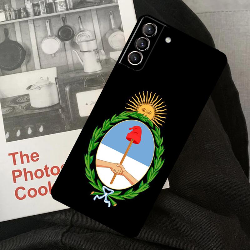 Argentina Flag Phone Case For Samsung Galaxy S23 S22 S24 Ultra S20 S21 S24 FE S9 S10 Plus Note 10 20 Ultra