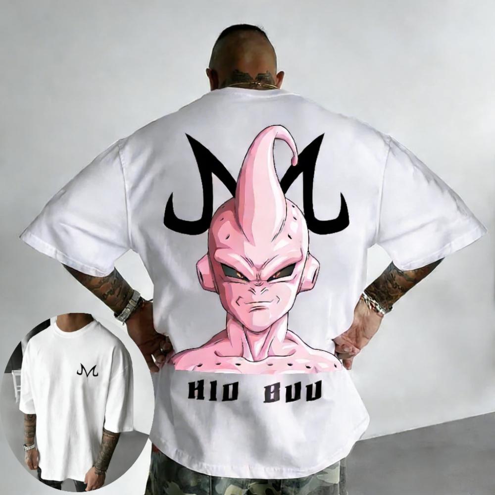 Dragon Ball Z Kid Buu TShirt Harajuku Anime Graphic Print Pure Cotton Crew Neck Fashion Streetwear Tops For Men Women