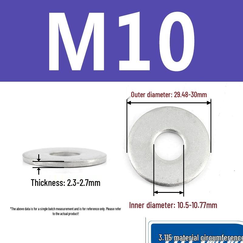 2520/310S Heat-Resistant Stainless Steel Wide Flat Washer Spacer M5-M30
