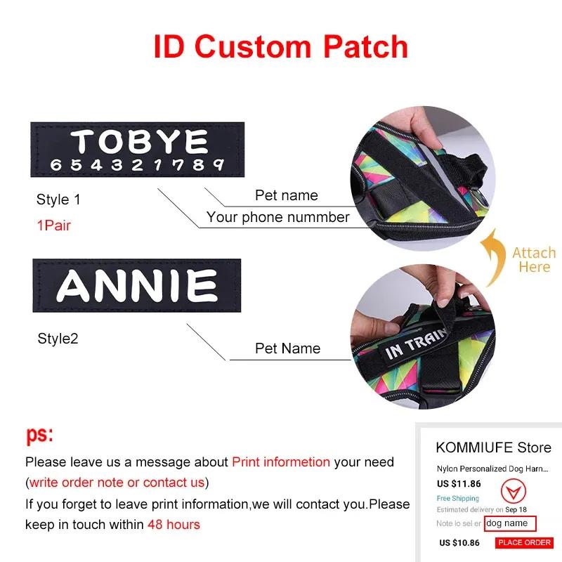 Reflective Nylon Personalized Dog Harness Adjustable Harness for Small Medium Large Dogs No Pull Dog Harness for Dropshipping