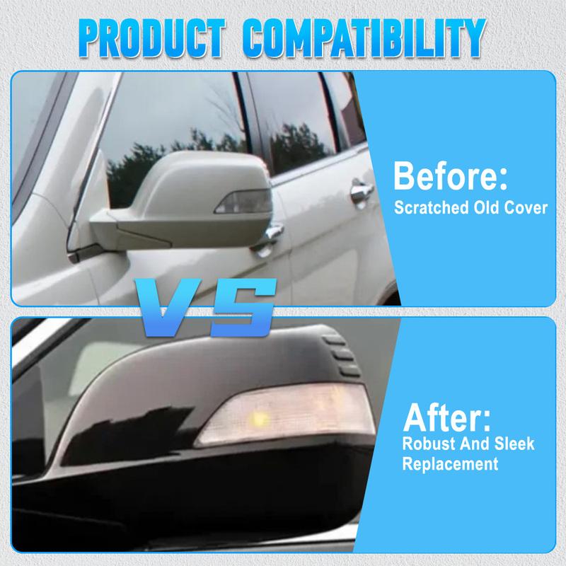 Left Right Side Door Wing Mirror Cover Rearview Mirror Shell for Honda CRV RE1 RE2 RE4 2007 2008 2009 2010 2011 Glossy Black