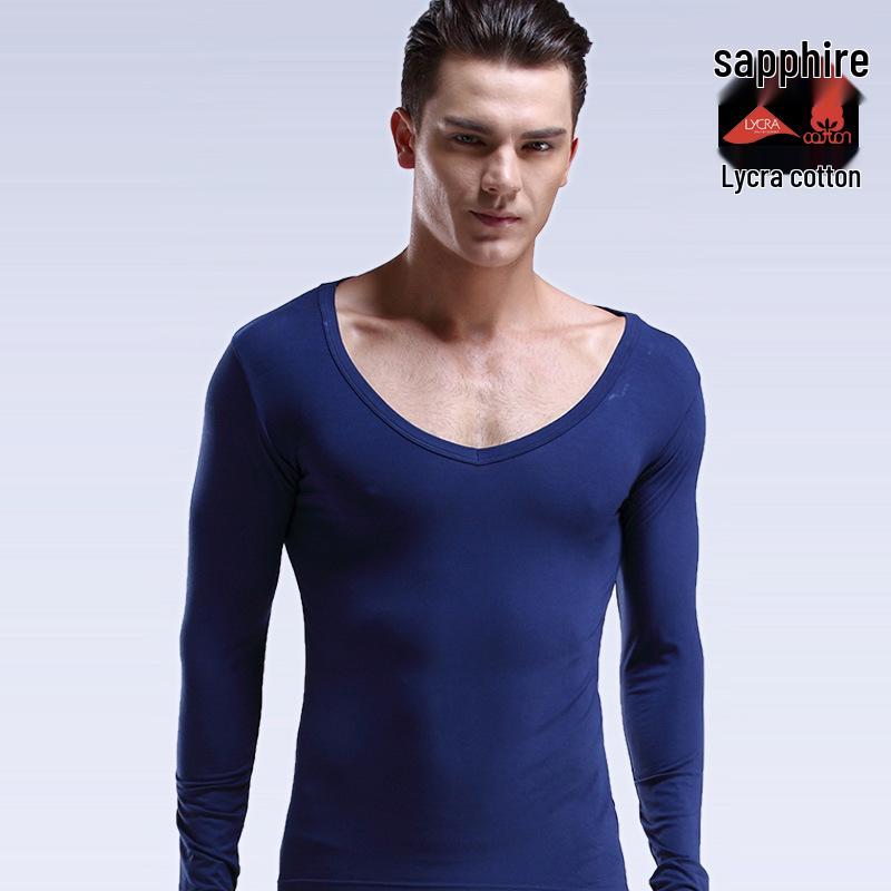 

Men s V-Neck Long-Sleeve Thermal Shirt - Lightweight Autumn/Winter Base Layer 3XL