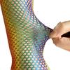 2 Paare/los Sexy Kurze Mesh Hohl Punk Regenbogen Fischernetz Handschuhe Weibliche Spitze Elastische Lange Hiphop Sommer Halb Finger Sonnencreme Fäustlinge