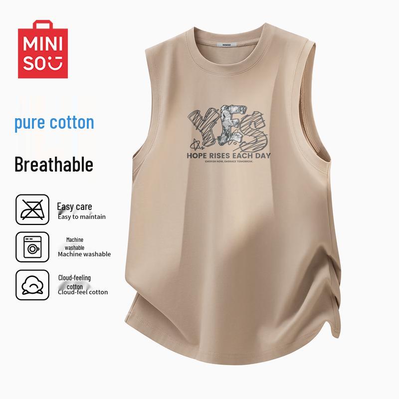 

Мужская безрукавка MINISO 2026 свободного кроя из хлопка 3XL