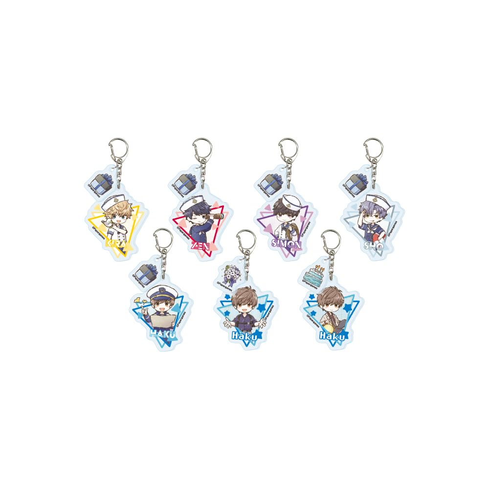 Koi To Producer X 04 Art Acrylic Keychain Complete Set with Parts ~EVOL LOVE~ [Graph Illustration] (7-Piece Box)