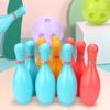 1/2 Sets Plastic Bowling Set, 10Pcs Colorful Bowling Pins with 2 Balls, Indoor Outdoor Bowling Sports Activity Supplies YMY