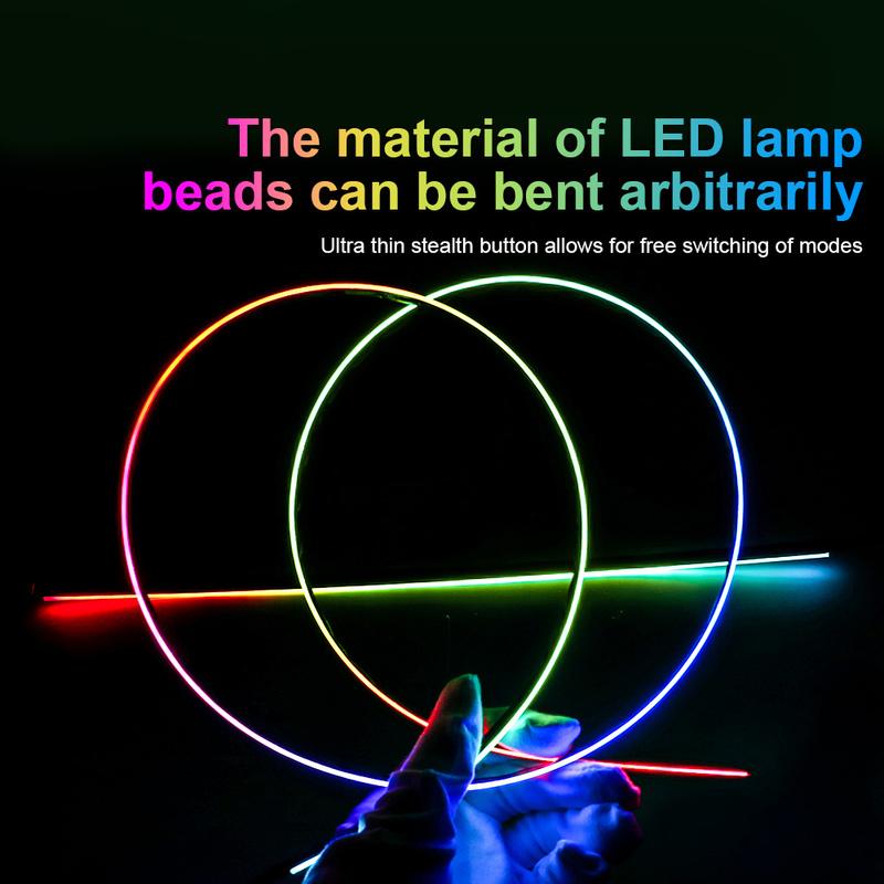 Car Ambient Lights Universal LED Symphony RGB Atmosphere Lamp 64 Colors Acrylic Strip APP Control Remote for Tesla Model 3 Y S X