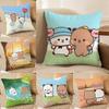 Popular Cartoon Bubu & Dudu Cute Pillow Case Comfort Sofa Bed Silky Elegant Invisible Zipper Decorative Cushion Cover