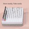 100 Löcher Nagelbohrerhalter Strass Bling Ständer Display Organizer Staubdichter Aufbewahrungsbehälter Box Etui Nagelsalon