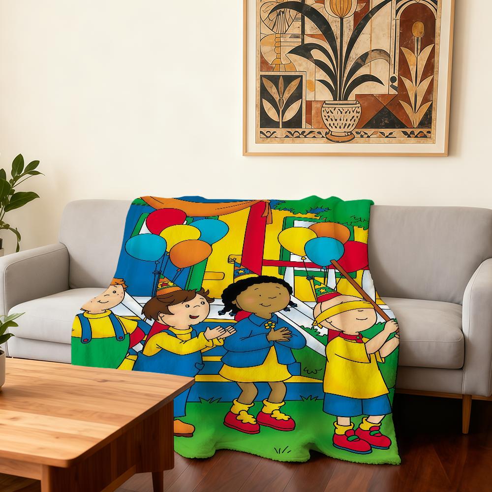 Couverture Cartoon C-Caillou Super Chaude Confortable Couverture Jetée en Peluche Enfant Maison Canapé Chambre à Coucher Cadeau