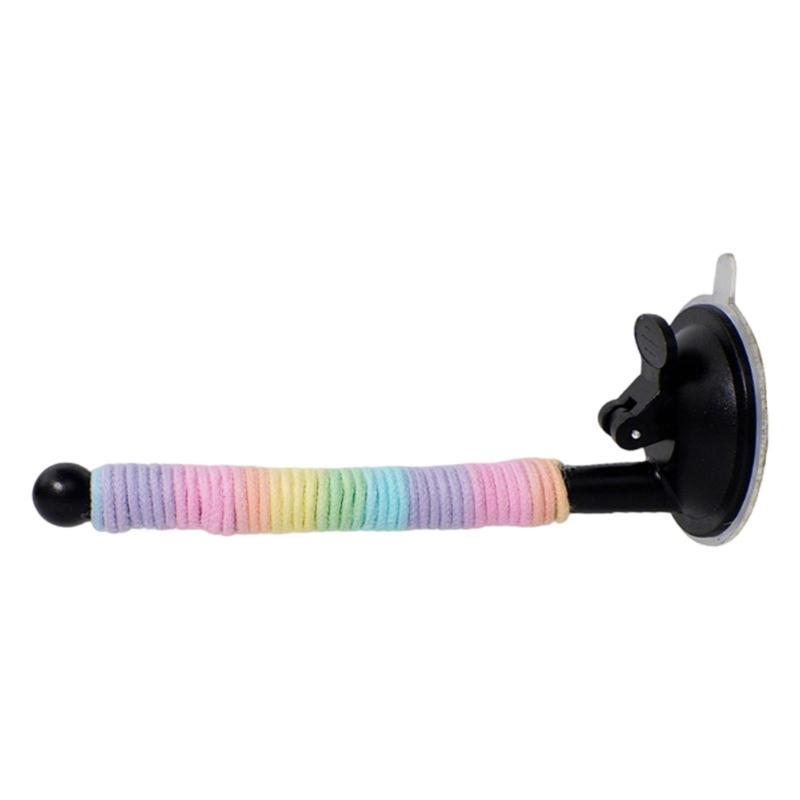 Multifunctional Bird Perch Stand With Suction Cup For Parrots Detachable Dropping Tray Comfortable Grip