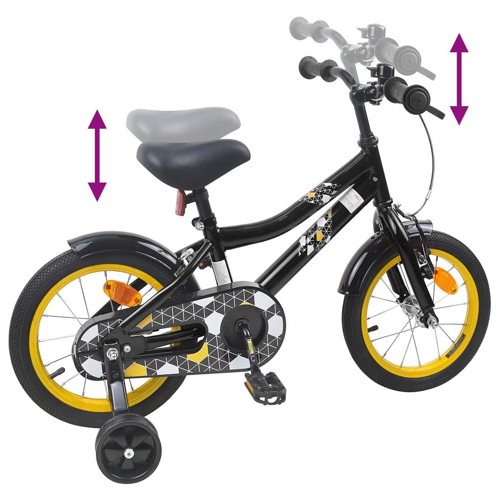 Kids  Bicycle 12 Inch for Ages 2 4 Black