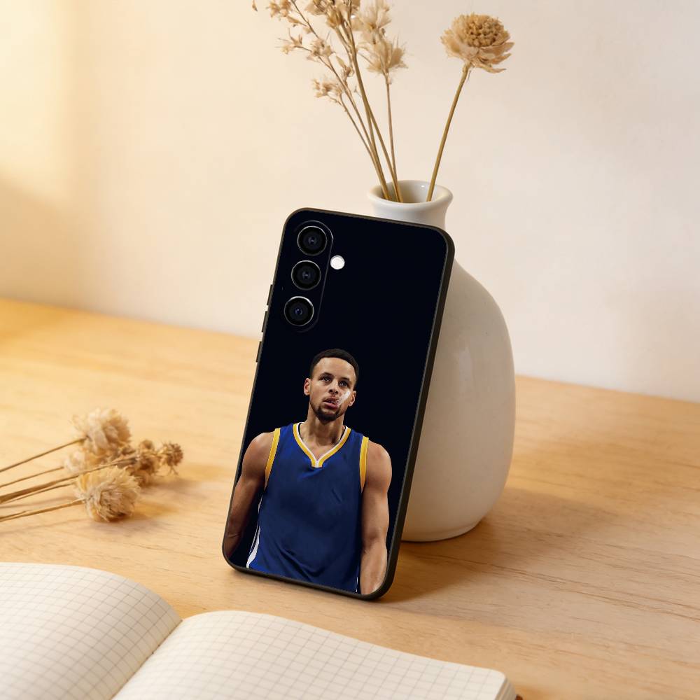 Basketball-Star Stephen Curry Handyhülle für Samsung Galaxy A73, A72, A71, A70, A53, A52, A51, Andere Weiche Schwarze Hülle
