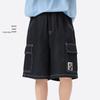Xiaoyinman Boys' Loose Fit Denim Cargo Shorts