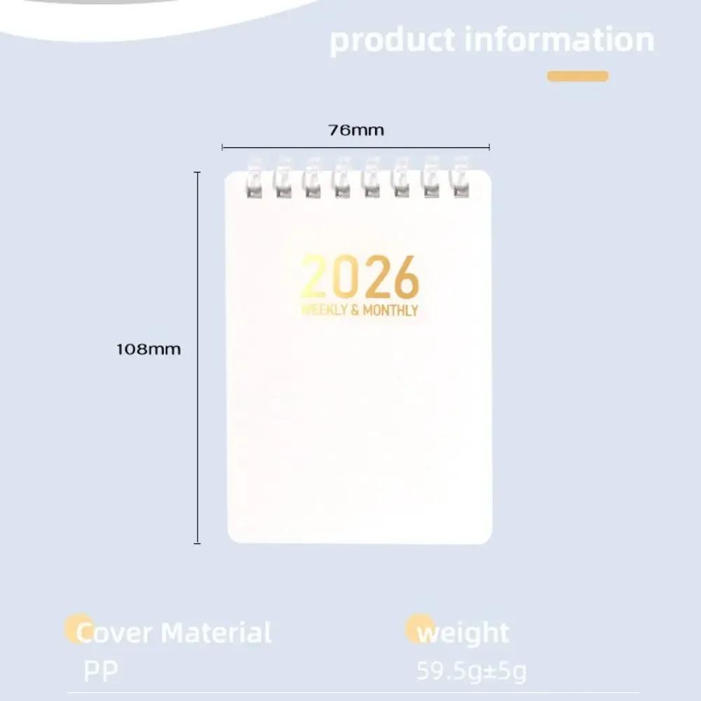 Compact A7 To Do List Notebook English Version Mini 2026 Agenda Book Portable Monthly Planner Students