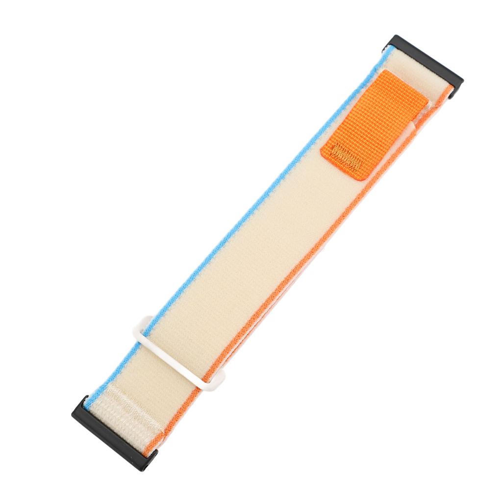 Sportliches Nylon-Uhrenarmband Klettverschluss 24mm Elastisch Atmungsaktiv Verstellbar Ersatz