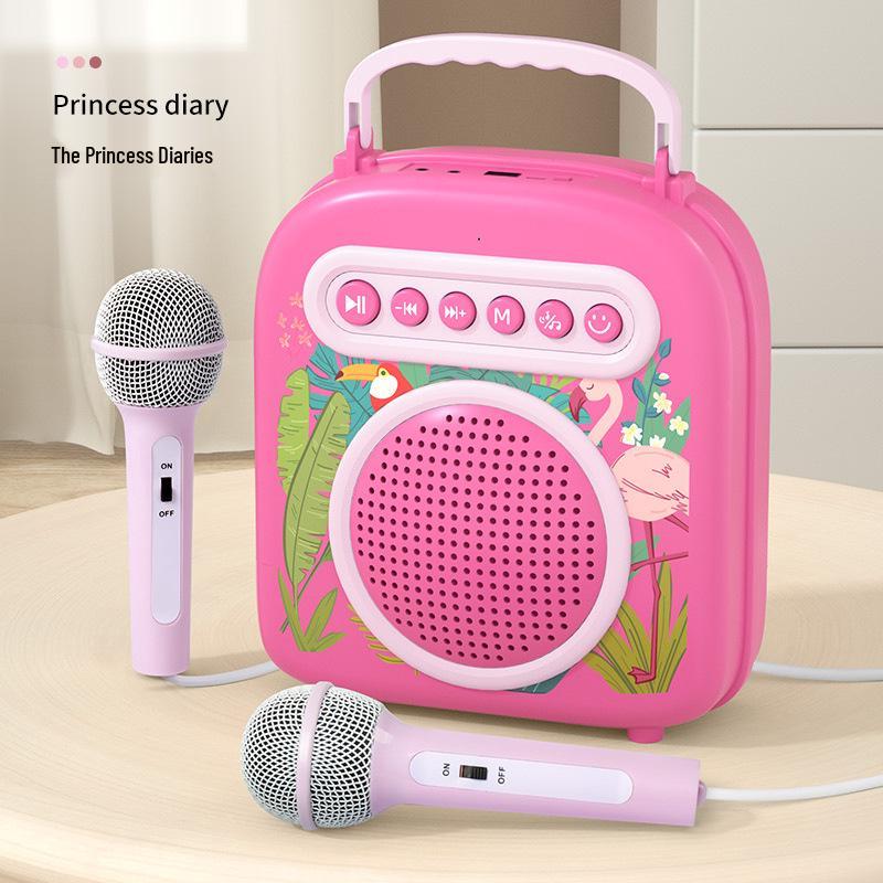 

Kids Bluetooth Karaoke Speaker with Dual Microphones - Parent-Child Singing Toy