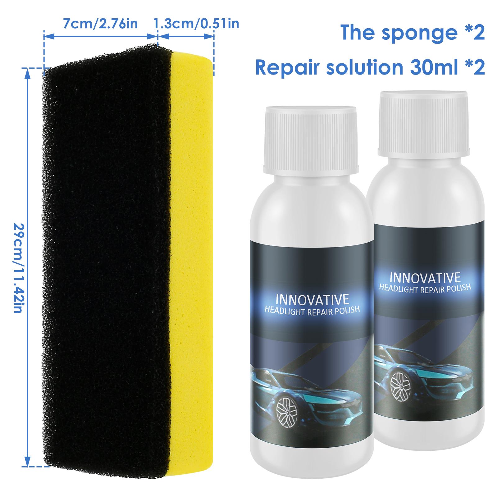 

2 Set Car Headlight Repair Liquid Car Light Plating Crystal Reconditioning Agent Tool Car Headlight Coating Reconditioning Agent