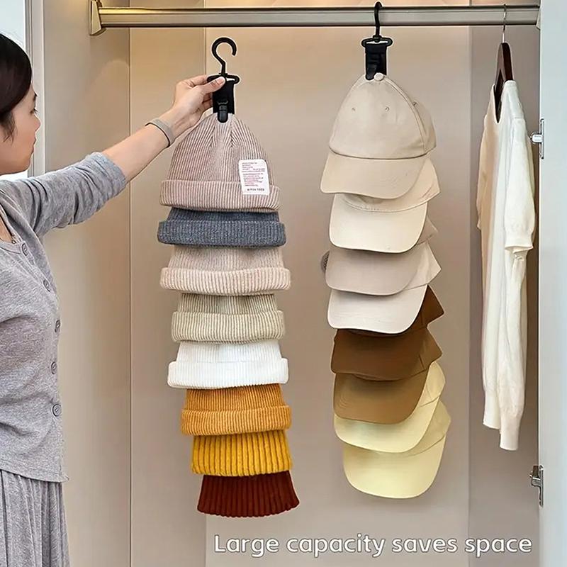Wardrobe Hat Rack Hanging Rope Hat Storage Clips Hat Organizer Display For Baseball Caps Hat Hanger For Closet Door And Bedroom