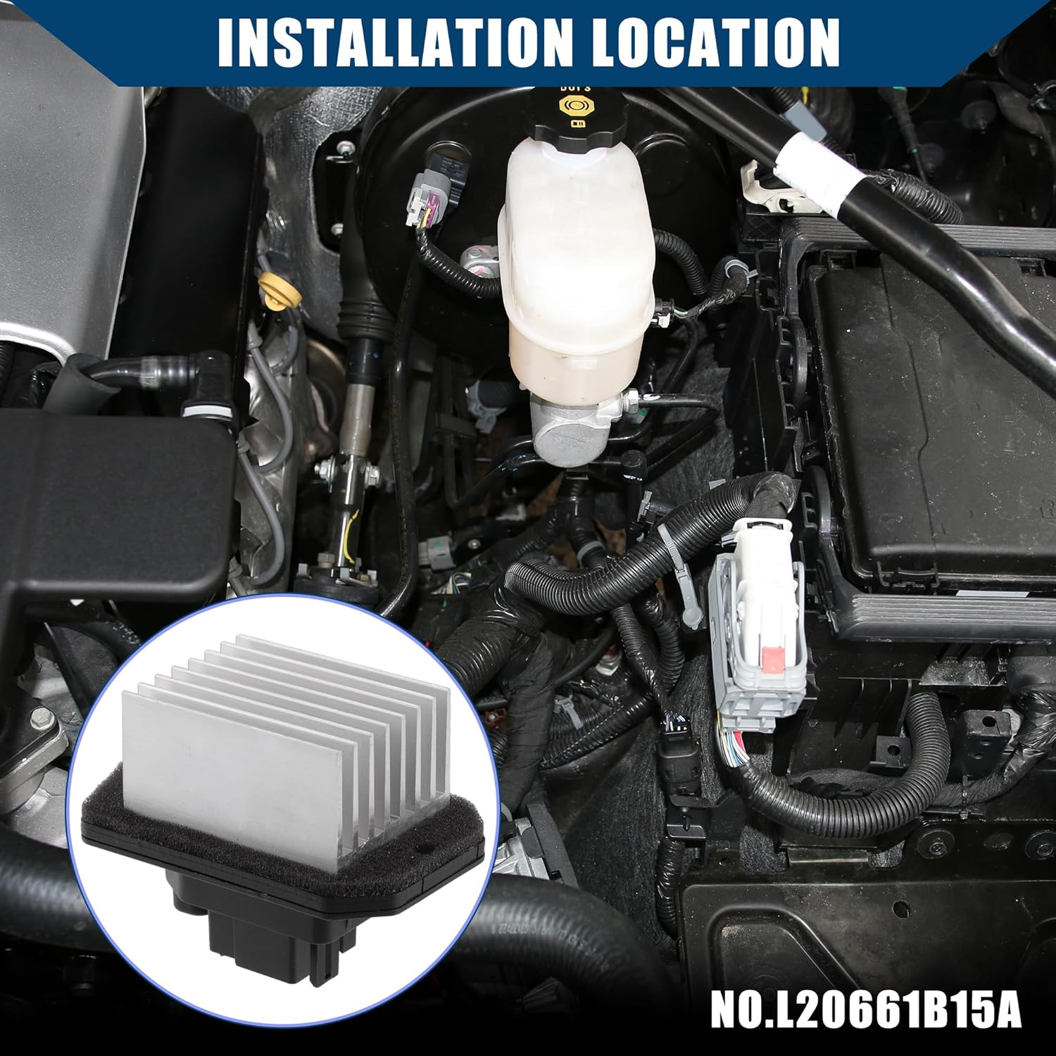 

No.L20661B15A HVAC Blower Motor Resistor for Mazda CX-9 2007-2015 for INFINITI Q70L 2015-2019 / Inner/Durable/Metal / 1 Pcs/Silver Tone