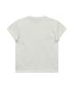 WAIKEI Mellow Dream Check Letter Short Sleeve T-Shirt Ivory