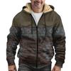 Men'S Winter Zipper Hooded Fleece Sweatshirt With Patch Pocket Casual Jacket