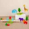 Montessori Holzbaumspielzeug Tier Balance Stapelbausteine Spiel Frühe Kindheit Bildung Kreatives Spiel für Kleinkinder 1-3