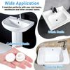 6 Pcs Rubber Sink Overflow Plug Caps Covers, Sinks Overflow Drain Cover Bathroom Kitchen Sink Hole Cover Reusable Round Spillover Caps Drain Insert