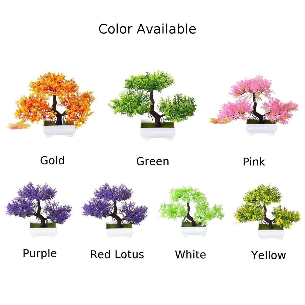 Plants Bonsai Three-Fork Pine Simulation Plant Home Office Room Table Decor Garden Arrangement  Ornaments Bonsai Potted Plants