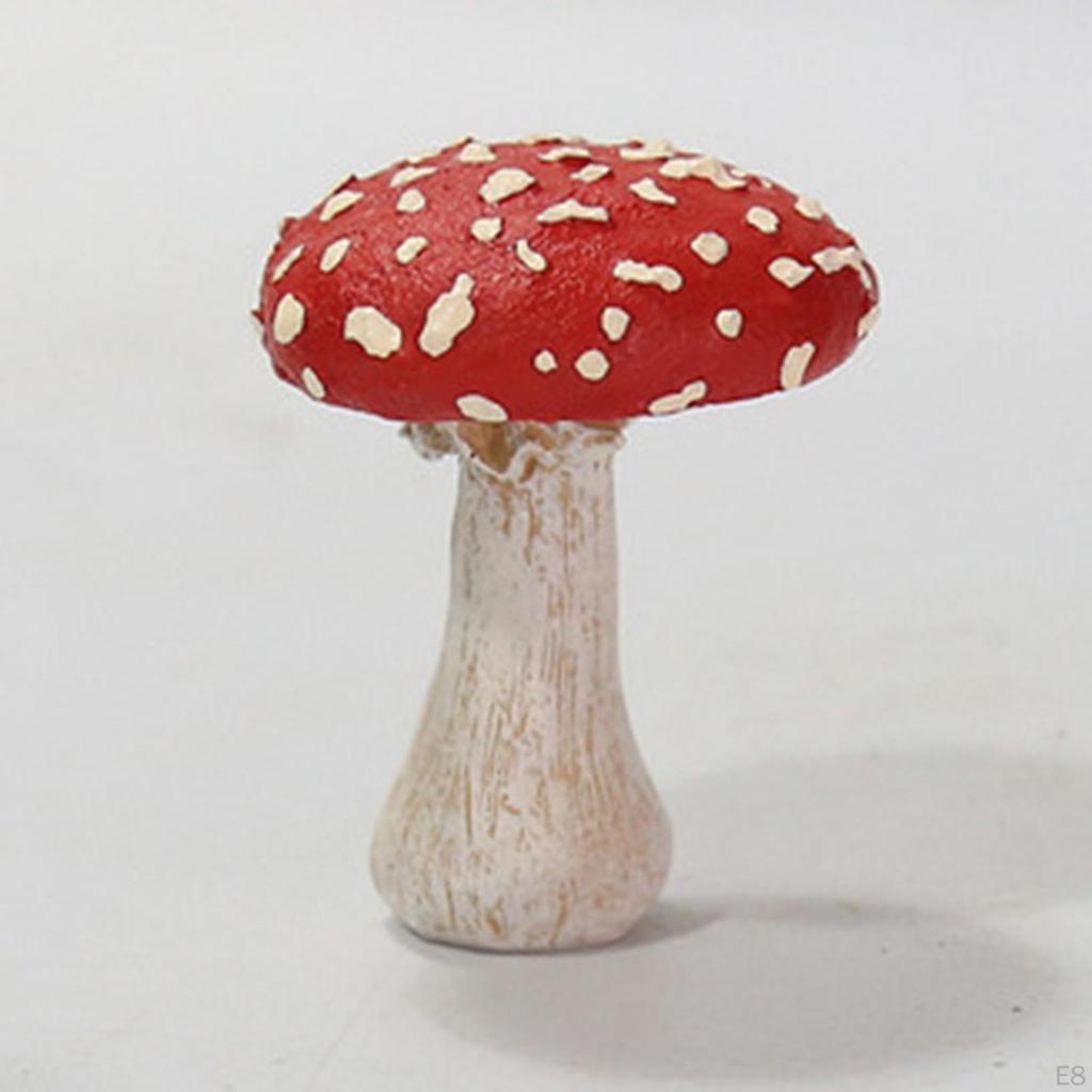 Cute Mushroom Figure, Statue, Waterproof, , Mini Colorful Creative W/ Base Figurine for