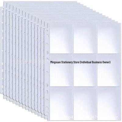 Cross-Border 9-Pocket Transparent PP Card Album Refill - 11-Hole A4 Game Card Inner Pages