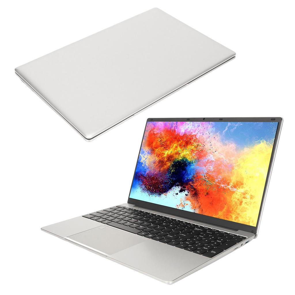 15.6in Laptop with Fingerprint Unlock Keyboard Backlight 1920x1080 Resolution IPS 16GB 1TB 2.4G 5G WIFI Laptop 100‑240V