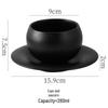 Matte White Egg-shaped Latte Art Ceramic Coffee Cup & Saucer Set
