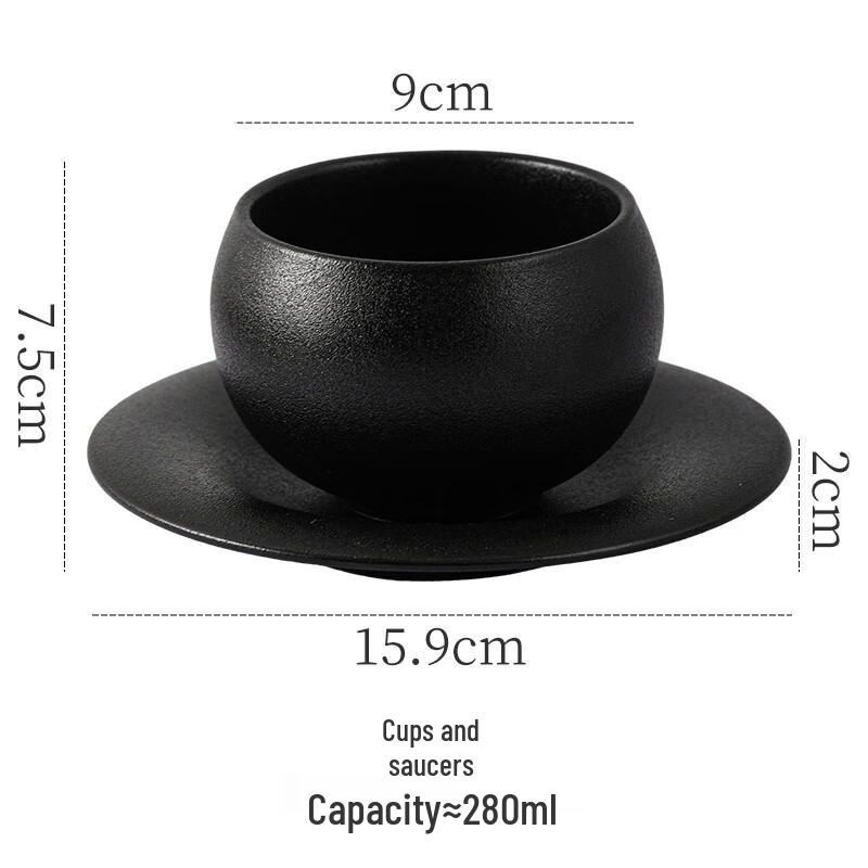 Matte White Egg-shaped Latte Art Ceramic Coffee Cup & Saucer Set